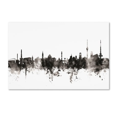Michael Tompsett 'Stuttgart Germany Skyline III' Canvas Art,30x47